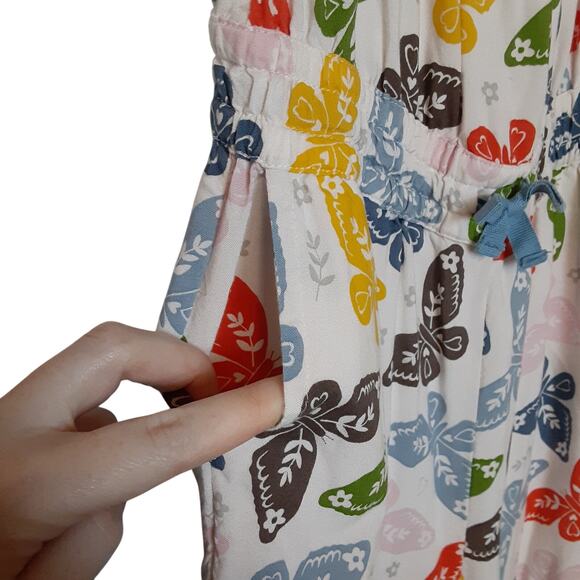 Mini Boden Butterfly Romper Tie Strap Jumpsuit Pockets Elastic Waist Girls 4/5 - Picture 5 of 12